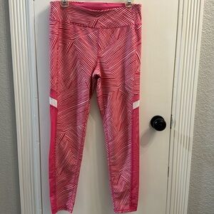 Tommy Hilfiger Sport High Rise Leggings Size Large Pink Running